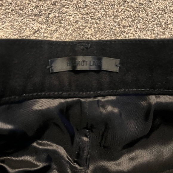 HELMUT LANG Black Femme Utility Moleskin Tuxedo Mini Skirt size 27 NWT - Picture 6 of 15